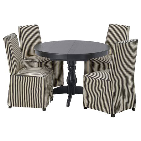 Стол и 4 стула IKEA INGATORP ИНГАТОРП, BERGMUND БЕРГМУНД 495.747.42