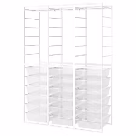 JONAXEL Гардероб, комбинация - белый 148x51x207 см