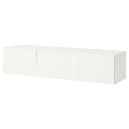 BESTÅ Тумба под ТВ, с дверцами - белый/Förvaltare белый 180x42x38 см