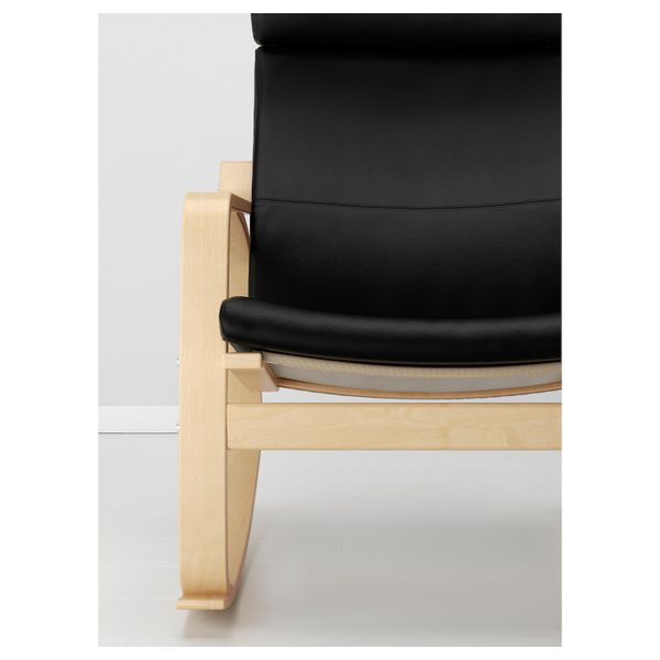 Кресло-качалка, березовый шпон, Смидиг черный IKEA ПОЭНГ 192.515.93 - фото 3