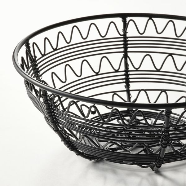 Корзина, ручная работа черный 20 см IKEA VINTER 2021 ВИНТЕР 2021 505.037.44 - фото 2