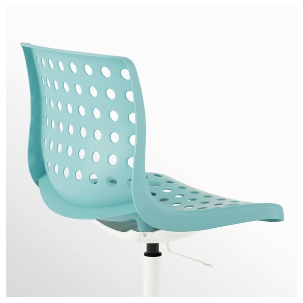 Рабочий стул СКОЛБЕРГ / СПОРРЕН, светлая бирюза, белый - фото 3