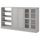 Комбинация для хранения с стеклянная двр, серый 243x37x134 см IKEA HAVSTA ХАВСТА 392.660.32