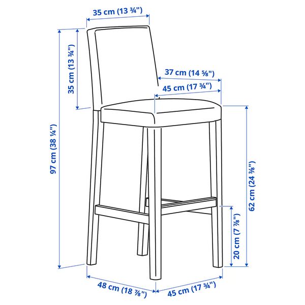 IKEA, дополнительный ракурс - схема-чертеж с размерами