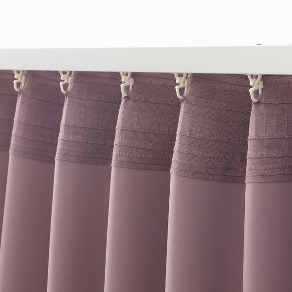 Затемняющие гардины, 2 шт., сиреневый 145x300 см IKEA MARJUN МАРЬЮН 604.234.12 - фото 2