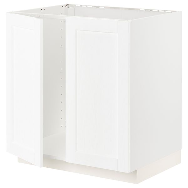 Напольный шкаф для мойки + 2 двери, 80x60 cm IKEA METOD МЕТОД 194.733.77 - фото 1
