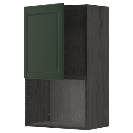 Навесной шкаф для СВЧ-печи, черный/Будбин темно-зеленый 60x100 см IKEA МЕТОД 493.133.25