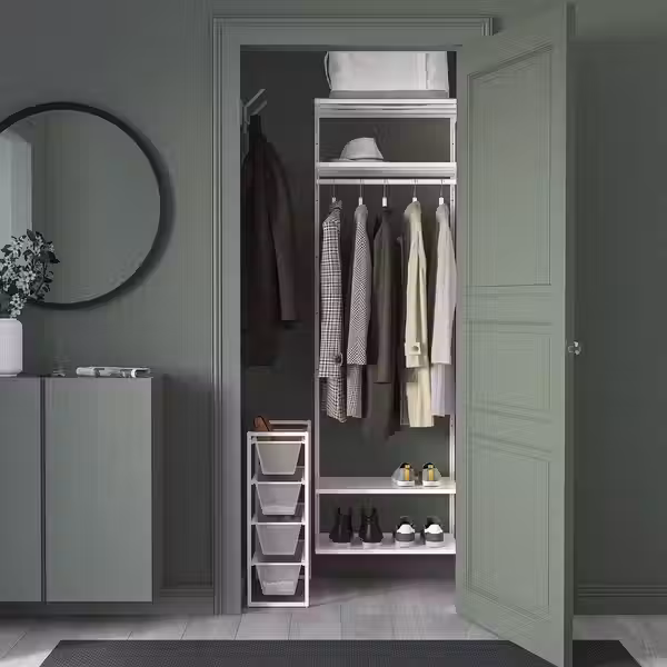 JONAXEL Комбинация д/хранения - белый 25x51x70 см - схема-чертеж с размерами