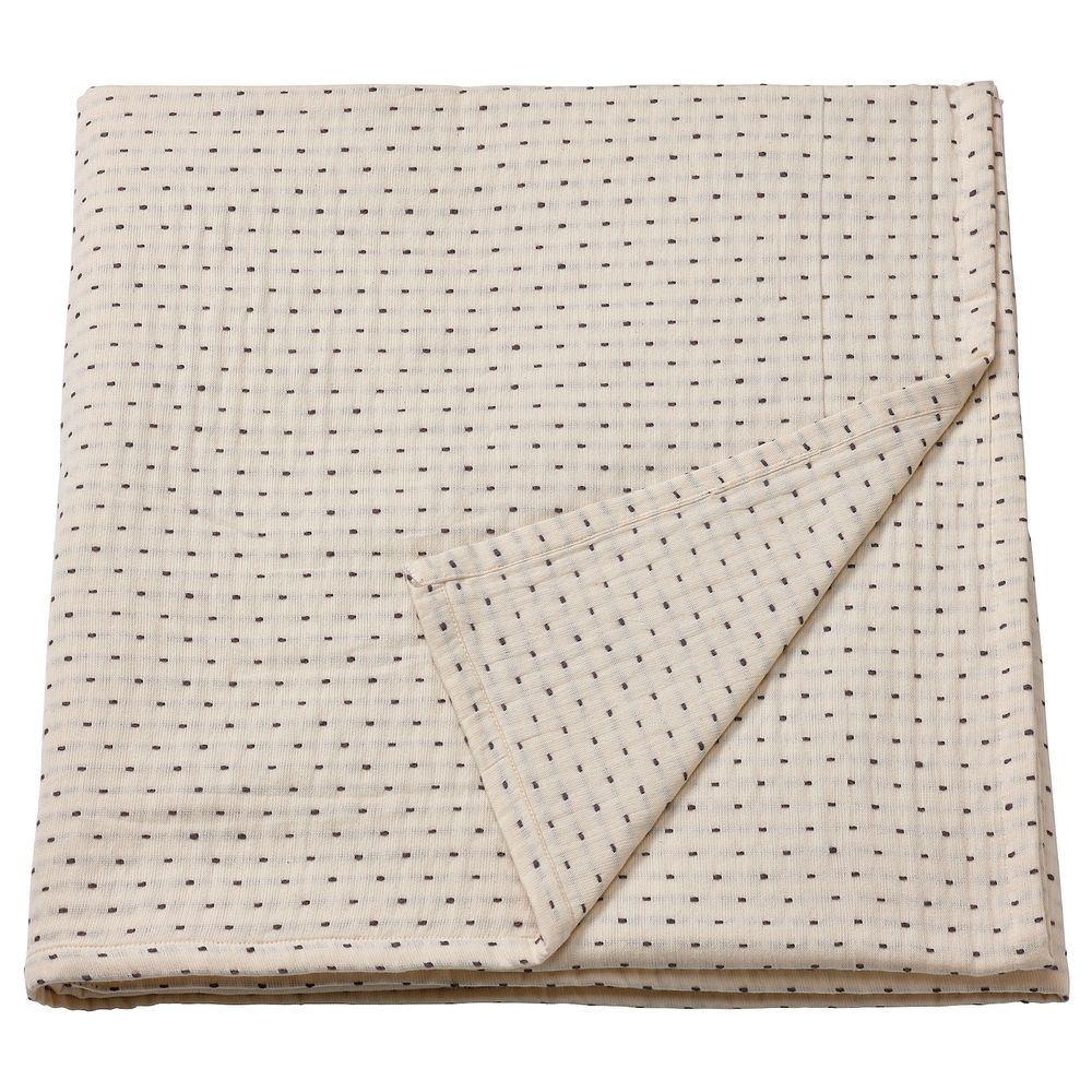 Покрывало, белый с оттенком/серый 150x250 см IKEA JAKOBSLILJA ЯКОБСЛИЛЬЯ 004.476.42 - фото 1