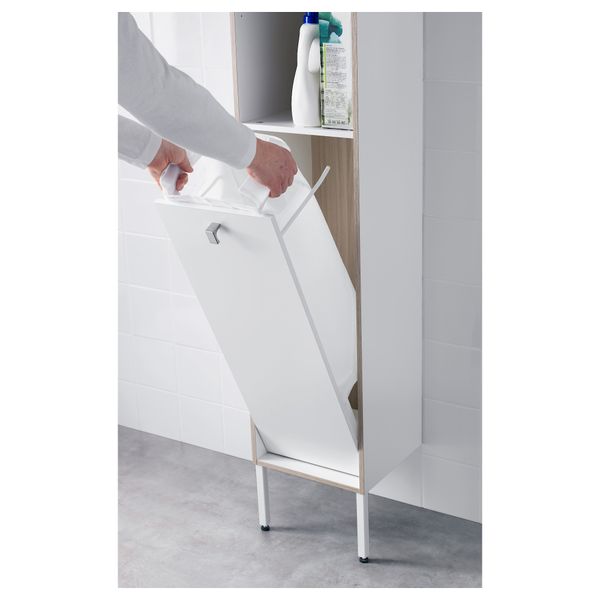 Шкаф ТИНГЕН, белый, под ясень (30x29x177 см) - схема-чертеж с размерами