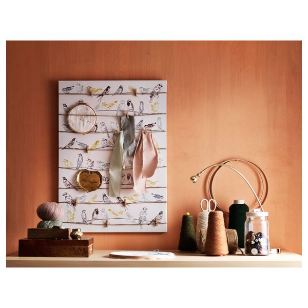 Картина ПЬЕТТЕРИД, птицы (50x70 см) - схема-чертеж с размерами