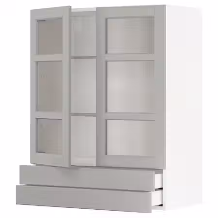 METOD / MAXIMERA Навесной шкаф/2 стекл двери/2 ящика