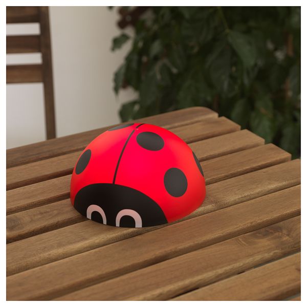 Светодиодная подсветка на солнечных батарея СОЛВИДЕН, для сада, полусфера божья коровка - схема-чертеж с размерами