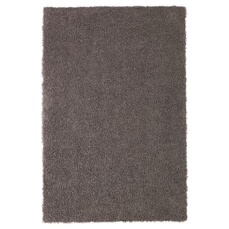Ковер, длинный ворс, 120x180 см, серо-коричневый IKEA HÖJERUP 102.701.62