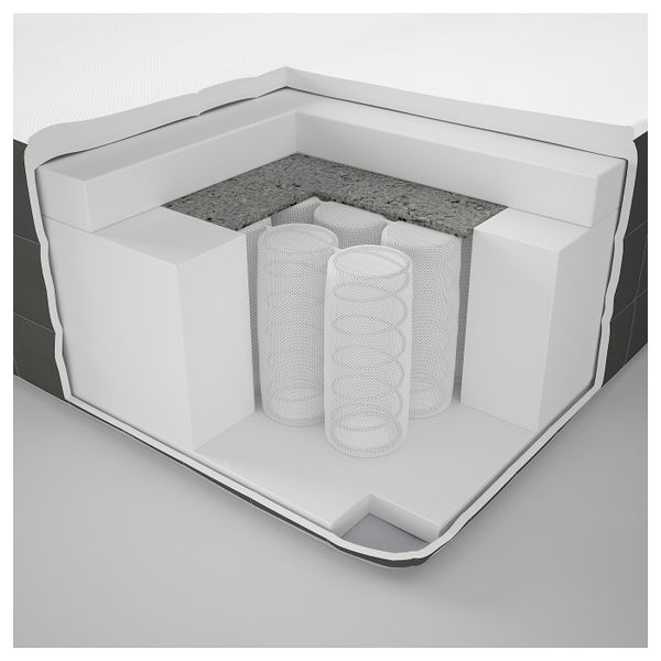 Матрас с пружинами карманного типа, очень жесткий/темно-серый 140x200 см IKEA HÖVÅG ХОВОГ 604.769.95 - фото 6