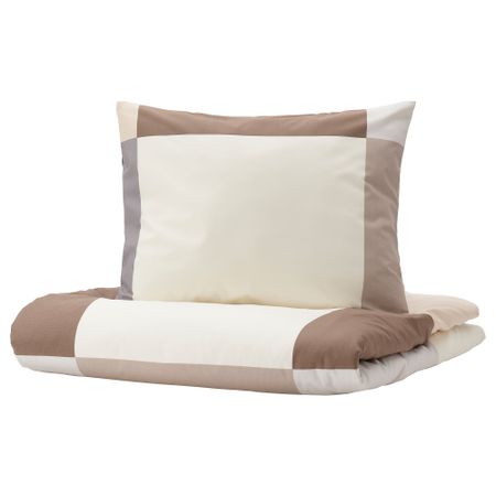 Пододеяльник и 2 наволочки, 200x200, 50x60 см, коричневый IKEA BRUNKBRUNKRISSLA БРУНКРИСЛА БРУНКРИСЛА 404.906.95