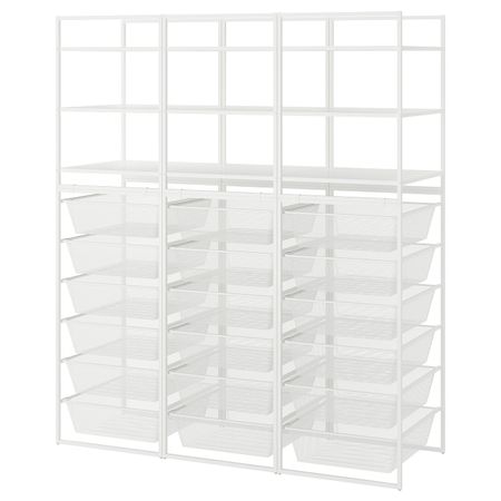 Открытая комбинация для хранения, белый 148x51x173 см IKEA JONAXEL ЙОНАКСЕЛЬ 792.976.87