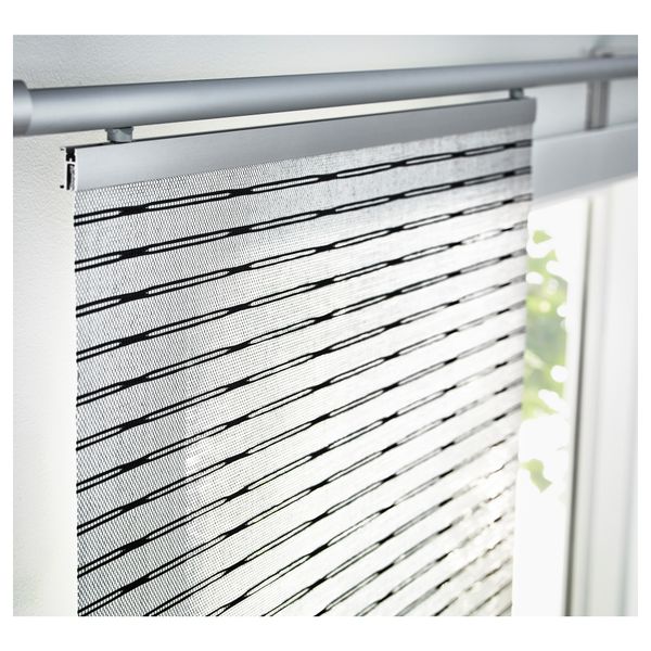 Узкая гардина ЛЭППЛЬЮНГ, белый/черный (60x300 см) - схема-чертеж с размерами