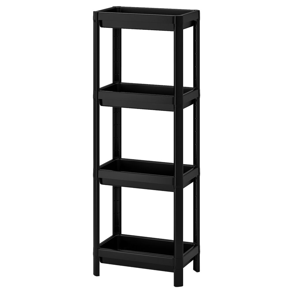 Стеллаж, черный 36x23x100 см IKEA VESKEN ВЕСКЕН 304.508.12 - фото 1