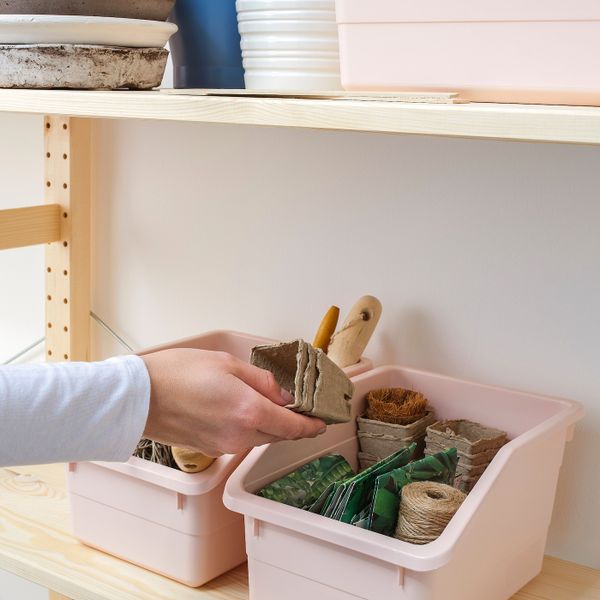 Контейнер, розовый 19x26x15 см IKEA СОККЕРБИТ 504.446.79 - фото 3