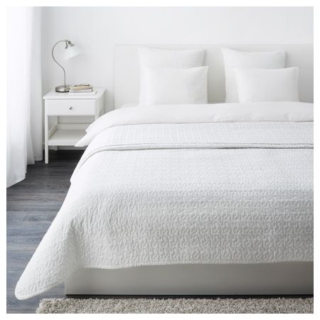 Покрывало и 2 чехла на подушку АЛИНА, белый