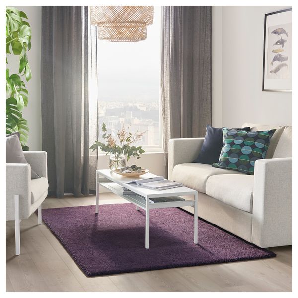 Ковер, короткий ворс, фиолетовый 133x195 см IKEA STOENSE СТОЭНСЕ 304.295.47 - фото 3
