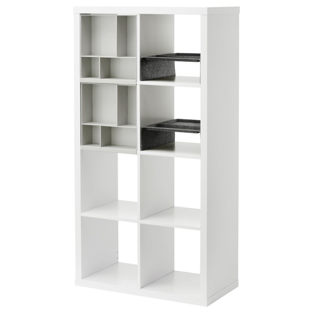 Стеллаж с 4 вставками КАЛЛАКС, белый (77x147 см) - фото 1