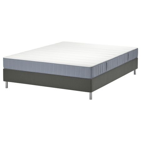 Тахта, Vesteröy жесткий, голубой темно-серый, 160x200 см IKEA LYNGÖR 395.426.81