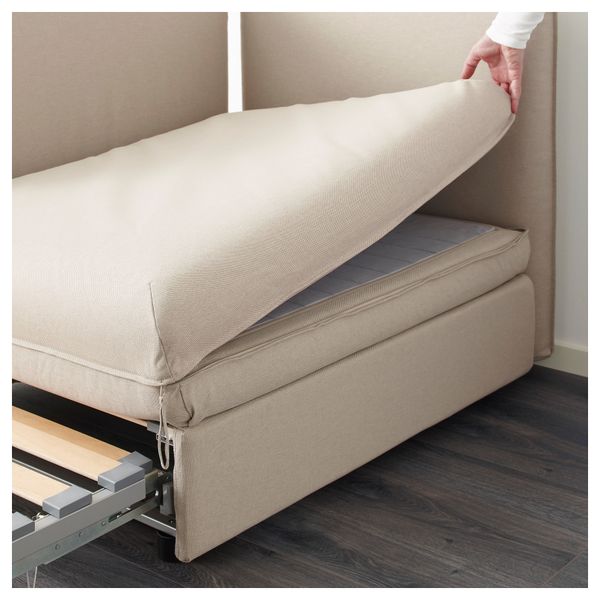 Секция дивана-кровати со спинкой ВАЛЛЕНТУНА, Оррста бежевый - фото 3