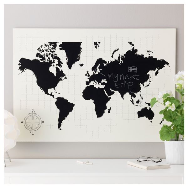 Доска для записей МЁЛЬТОРП, Карта мира (95x67 см) - фото 2