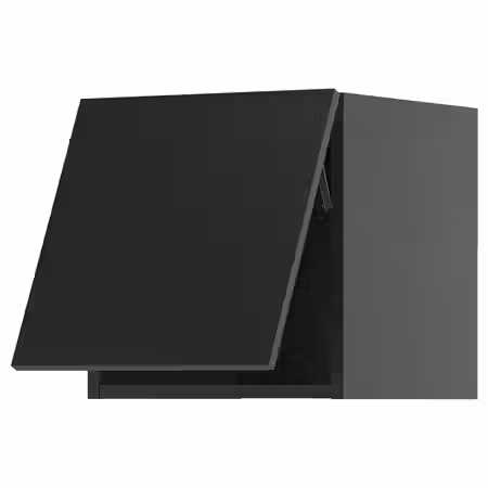 METOD Горизонтальный навесной шкаф - черно-серый/Nickebo матовый антрацит 40x40 см