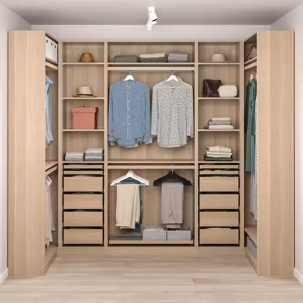 PAX Гардероб угловой - под беленый дуб 113/276/113x236 см - фото 2