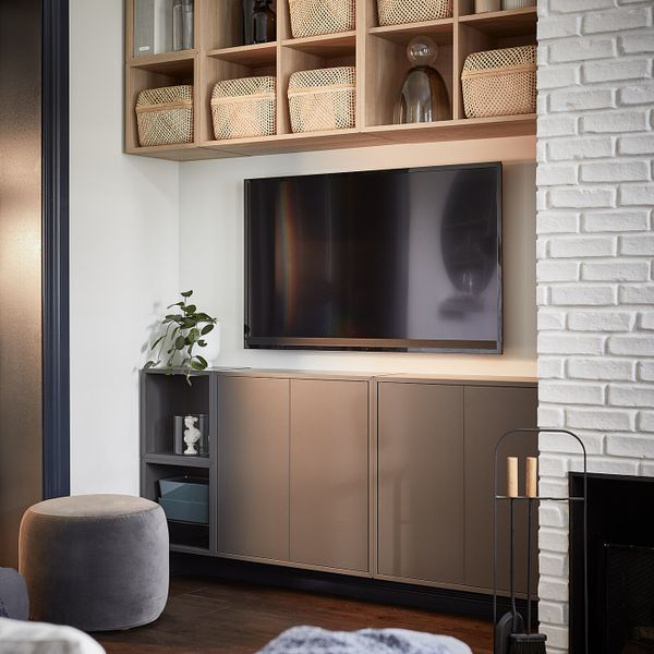 Шкаф с 2 дверцами и 1 полкой, темно-серый 70x35x70 см IKEA EKET ЭКЕТ 903.737.31 - схема-чертеж с размерами