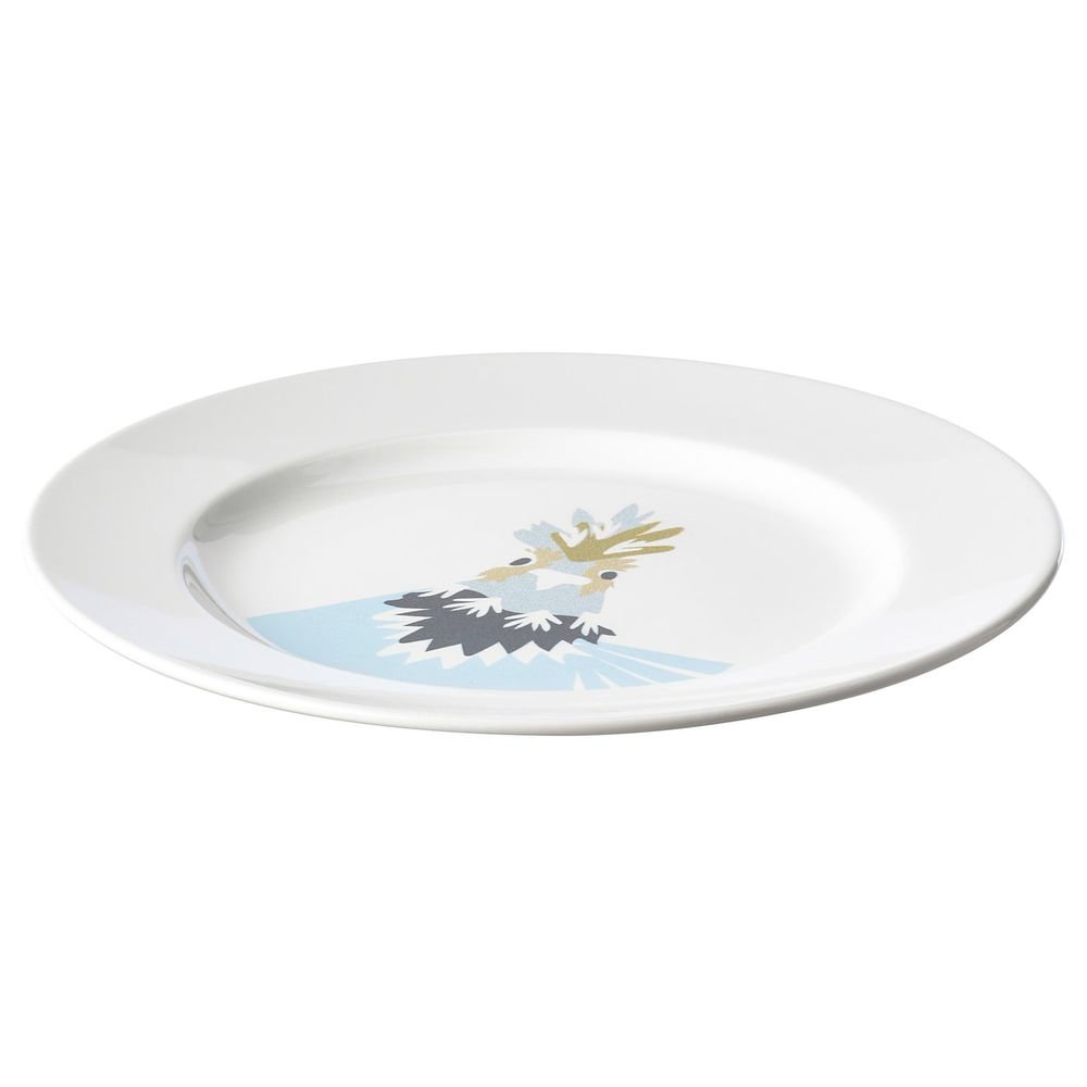 Тарелка десертная, белый куриный 21 см IKEA ХЕЛСТЕКТ 304.708.48 - фото 1