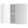 METOD Угловой навесной шкаф с полками - белый/Veddinge белый 68x60 см