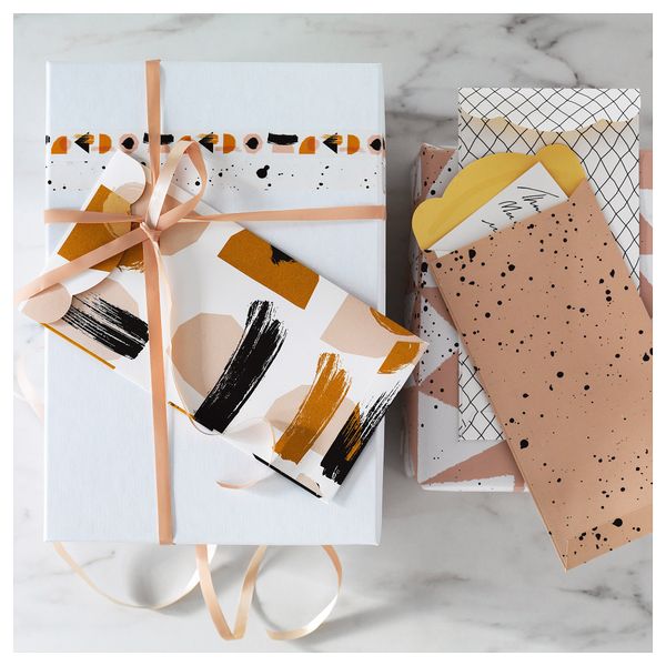 Открытка с конвертом ЛАНКМОЙ, белый черный, розовый (10x19 см) - схема-чертеж с размерами