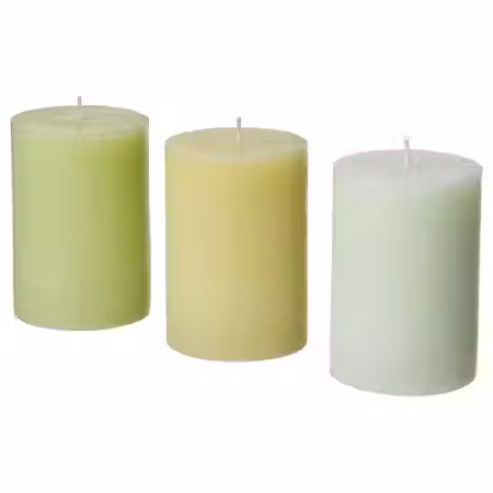 LÖVSKOGSLUND ЛЁВСКОГСЛУНД Ароматическая формовая свеча - Яблоко разные цвета 30 ч