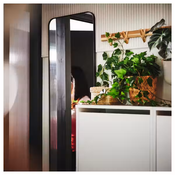LINDBYN Зеркало - чёрный 40x130 см - схема-чертеж с размерами