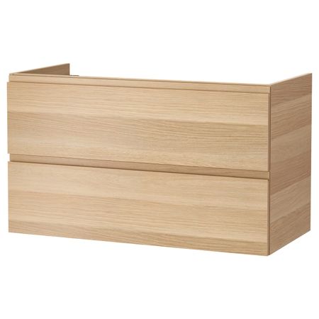 Шкаф для раковины с 2 ящ, под беленый дуб 100x47x58 см IKEA GODMORGON ГОДМОРГОН 303.495.98
