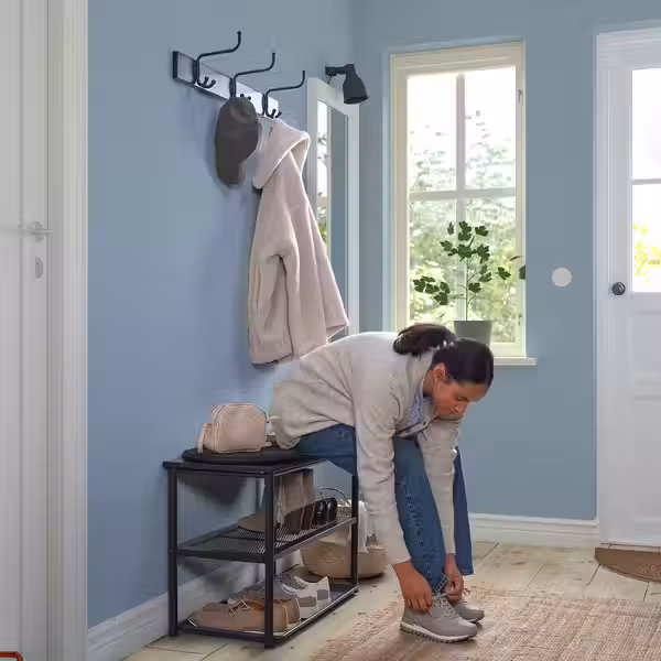 NIPÅSEN / BAGGMUCK Мебель для прихожей, 2 предм. - чёрный/серый - фото 3