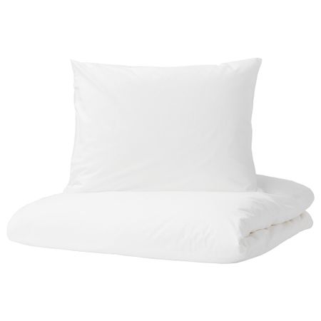 Пододеяльник и наволочка, белый, 150x200, 50x60 см IKEA DVALA ДВАЛА 603.779.76