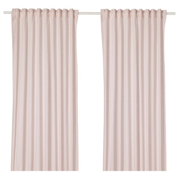 Гардины, 1 пара, розовый, 145x300 см IKEA ХАННАЛИЛЛ 404.108.87 - фото 1