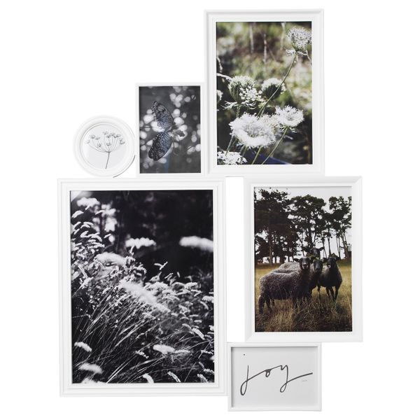 Рама для коллажа на 6 фото, белый IKEA VITABY ВИТАБИ 103.825.79 - фото 1