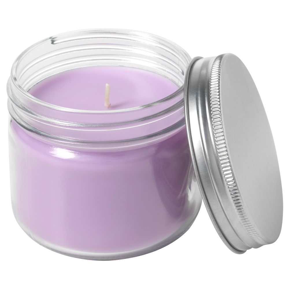 Ароматическая свеча в стакане СОММАР 2017, Мед и лаванда, сиреневый (8 см) - фото 1