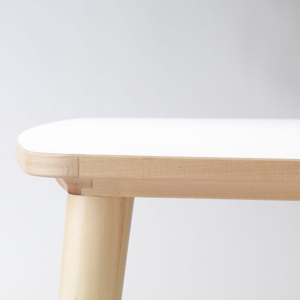 Стол, белый, береза 95x95 см IKEA OMTÄNKSAM ОМТЭНКСАМ 004.693.99 - фото 2