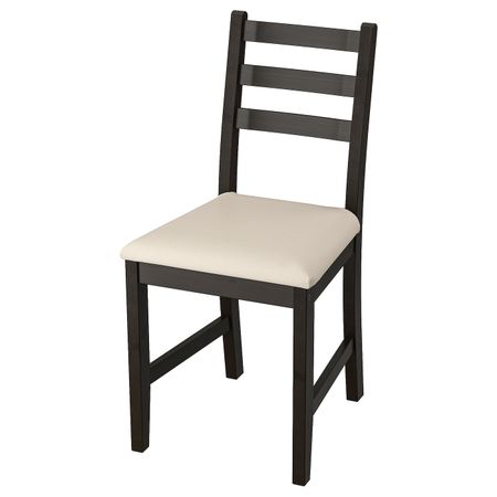 Стул, черно-коричневый/Виттарид бежевый IKEA LERHAMN ЛЕРХАМН 503.609.19