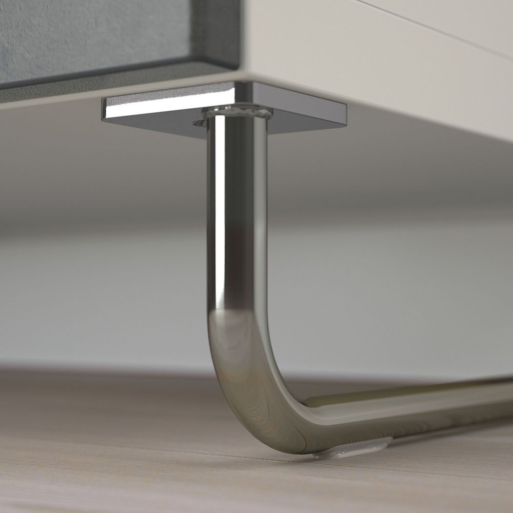 Комбинация для хранения с дверцами, белый КЭЛЛЬВИКЕН/СУЛАРП/темно-серый под бетон 120x40x74 см IKEA BESTÅ БЕСТО 392.670.79 - фото 1