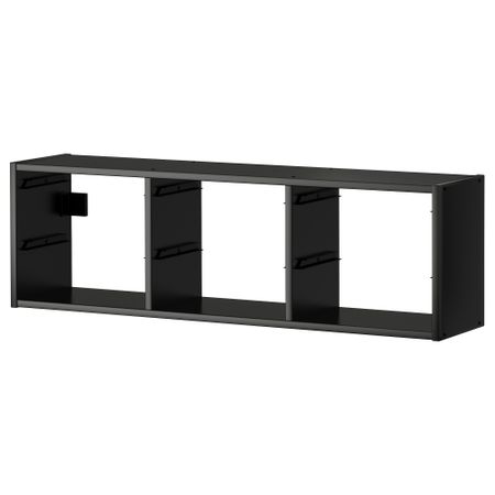 Настенный модуль для хранения ТРУФАСТ, черный (99x21x30 см)