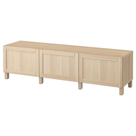 Комбинация для хранения с ящиками БЕСТО, Ханвикен под беленый дуб (180x40x48 см)