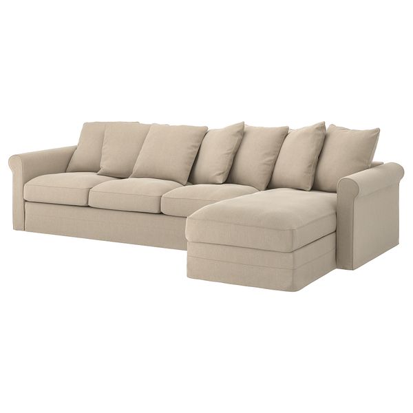 4-местный диван с козеткой, Sporda неокрашенный IKEA GRÖNLID 394.083.76 - фото 1